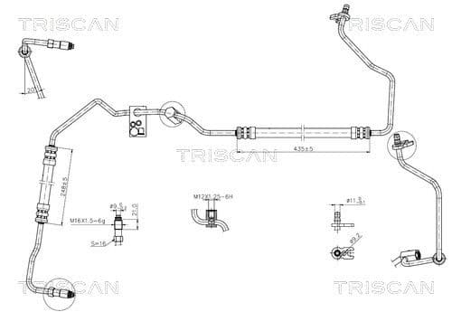Furtun hidraulic, sistem de directie TRISCAN 8516 28008