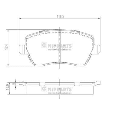 set placute frana,frana disc NIPPARTS J3601085