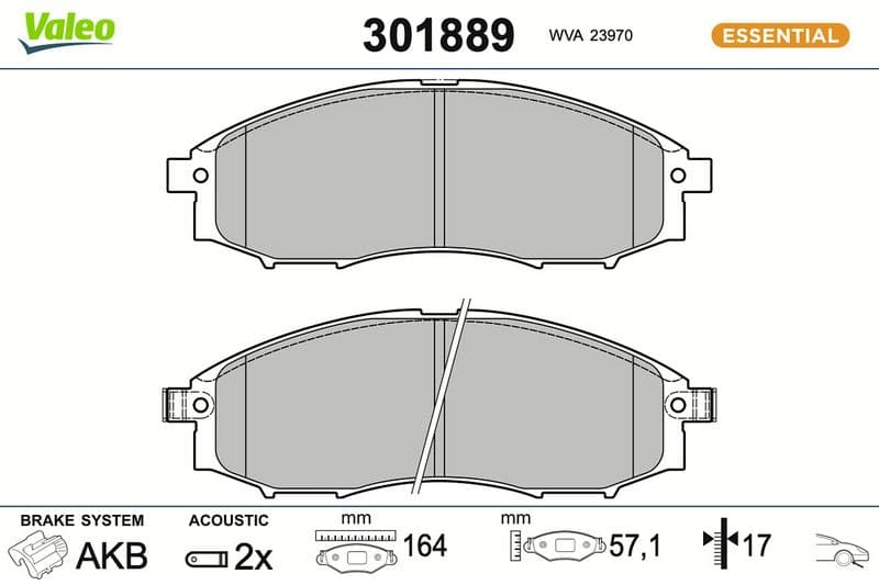 set placute frana,frana disc VALEO FIRST 301889