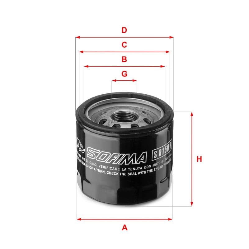 Filtru ulei SOFIMA S 9150 R