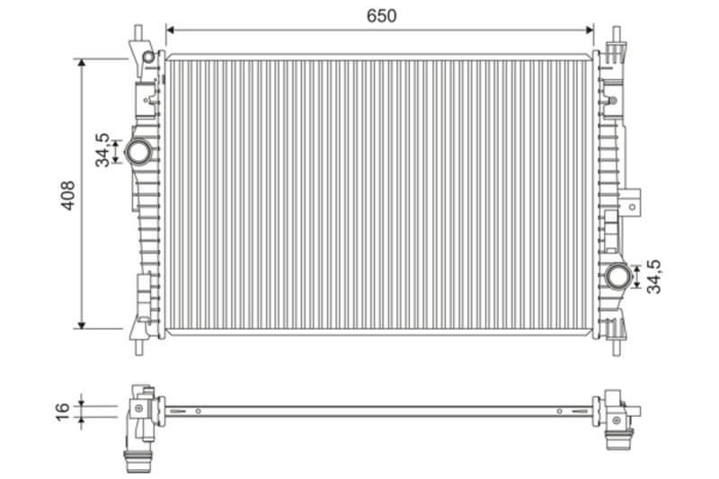 Radiator, racire motor VALEO 701173