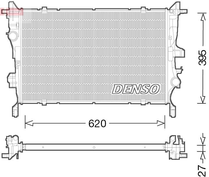 Radiator, racire motor DENSO DRM09045