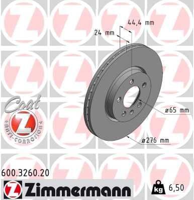 Disc frana ZIMMERMANN COAT Z 600.3260.20