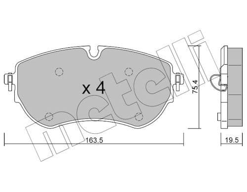 set placute frana,frana disc METELLI 22-1172-0