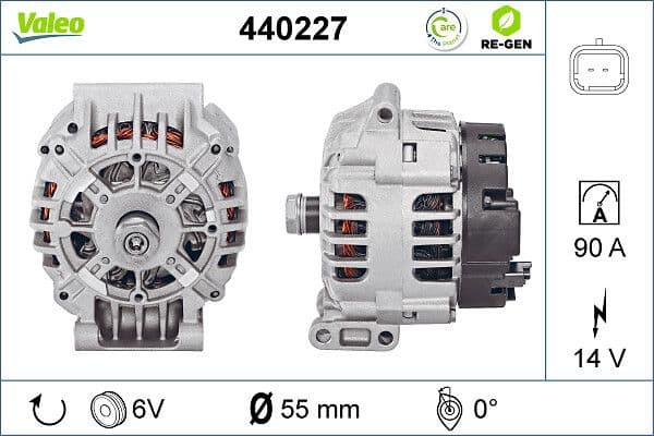 Generator / Alternator VALEO RE-GEN REMANUFACTURED 440227