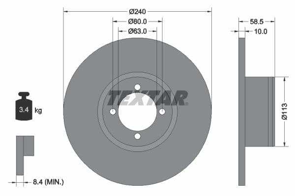 Disc frana TEXTAR 92001100