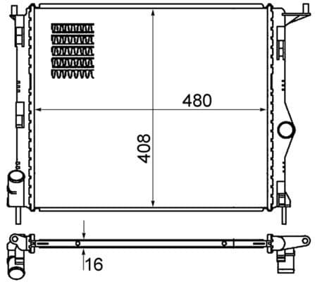 Radiator, racire motor MAHLE BEHR CR 1765 000S