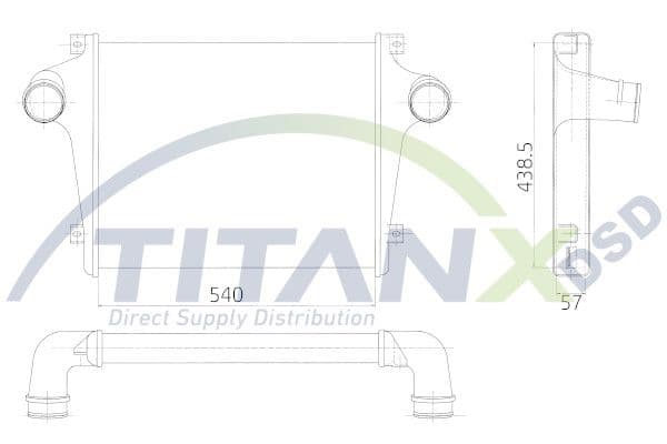 Intercooler, compresor TITANX IX159004