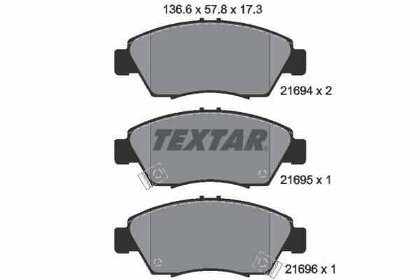 set placute frana,frana disc TEXTAR 2169401