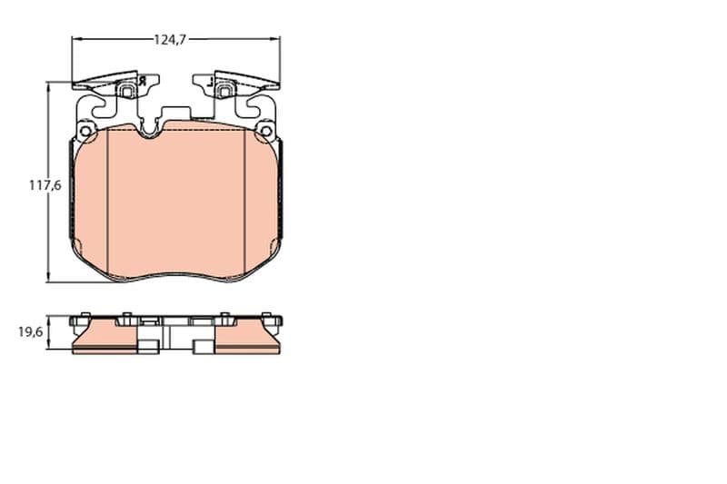 set placute frana,frana disc TRW GDB2147