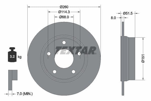 Disc frana TEXTAR PRO 92335803