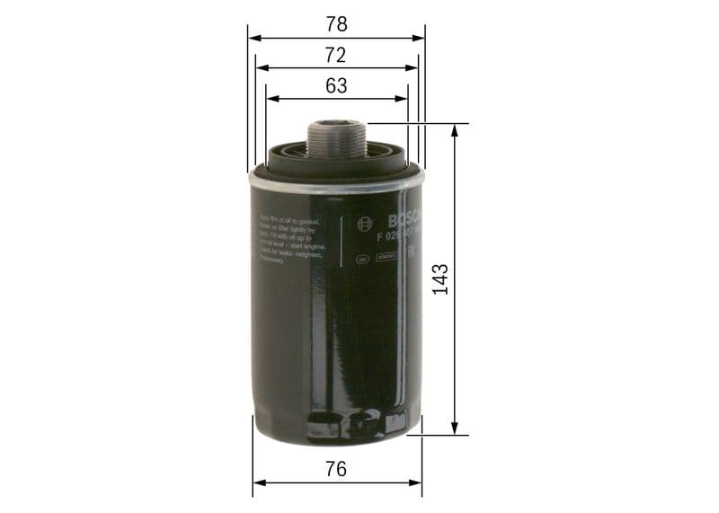 Filtru ulei BOSCH F 026 407 080