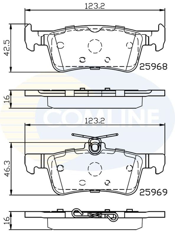 set placute frana,frana disc COMLINE CBP02233