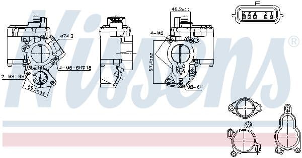 Supapa EGR NISSENS ** FIRST FIT ** 98463
