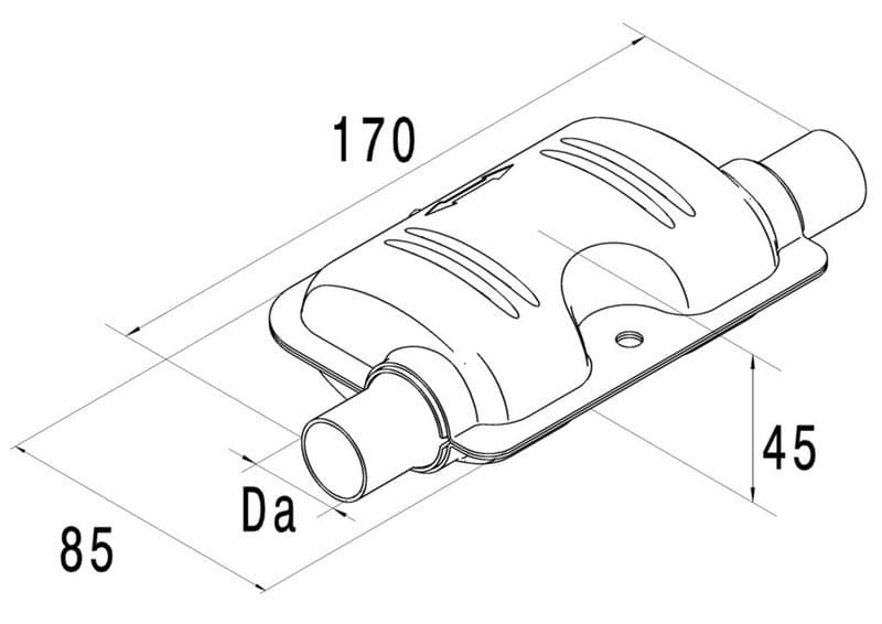 incalzitor independent autovehicul WEBASTO Exhaust silencer D22 with barcode 1320488A