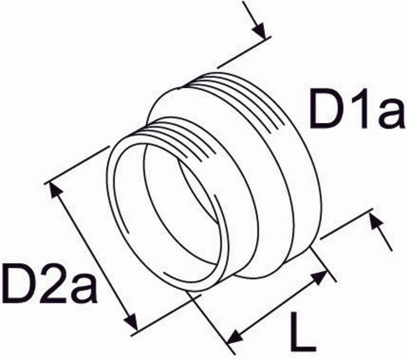 Canal de aer WEBASTO Reduction adapter 90/80 plastic, black 1320185A