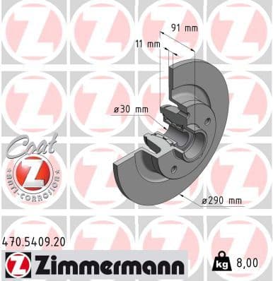 Disc frana ZIMMERMANN COAT Z 470.5409.20