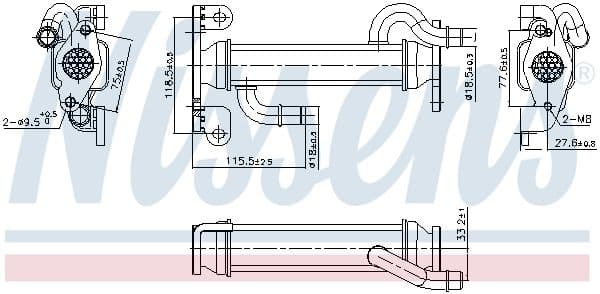 Radiator, recirculare gaze de esapament NISSENS ** FIRST FIT ** 989400