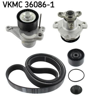 Pompa apa + Set curea transmisie cu caneluri SKF VKMC 36086-1