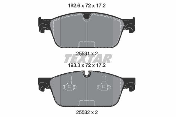 set placute frana,frana disc TEXTAR Q+ 2553103