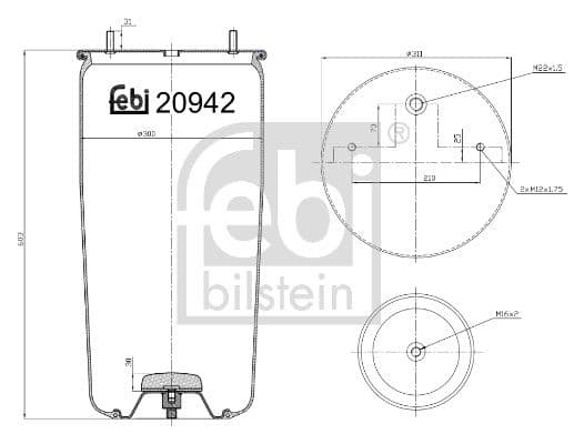 Burduf, suspensie pneumatica FEBI BILSTEIN 20942