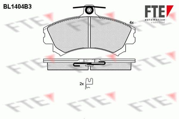 set placute frana,frana disc FTE 9010177