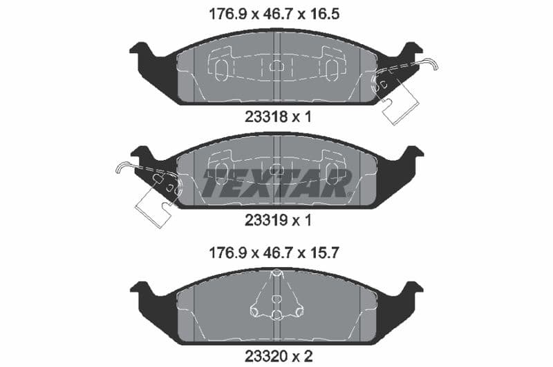 set placute frana,frana disc TEXTAR Q+ 2331801