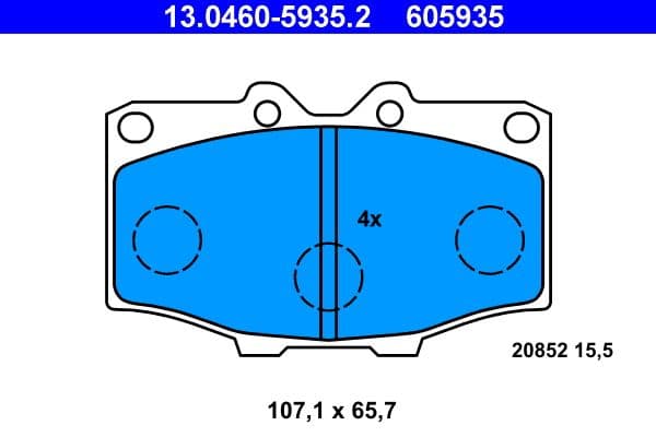 set placute frana,frana disc ATE 13.0460-5935.2