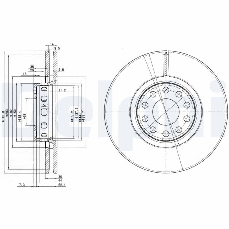 Disc frana DELPHI BG3033