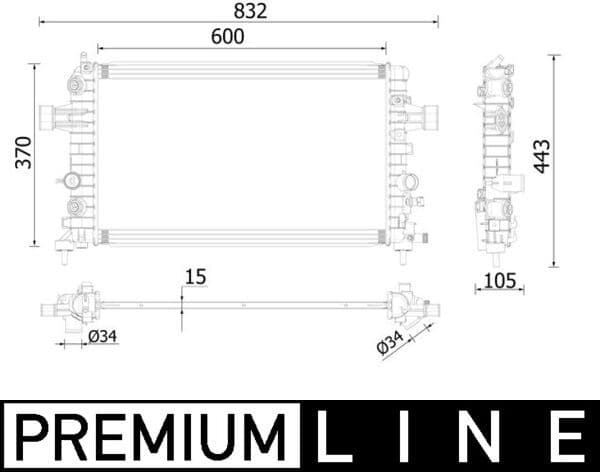 Radiator, racire motor MAHLE BEHR *** PREMIUM LINE *** CR 2224 000P