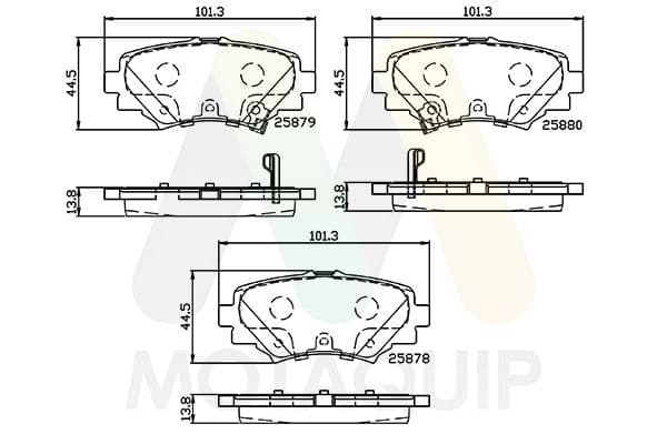 set placute frana,frana disc MOTAQUIP LVXL1796