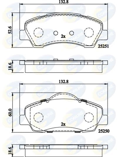 set placute frana,frana disc COMLINE CBP02199