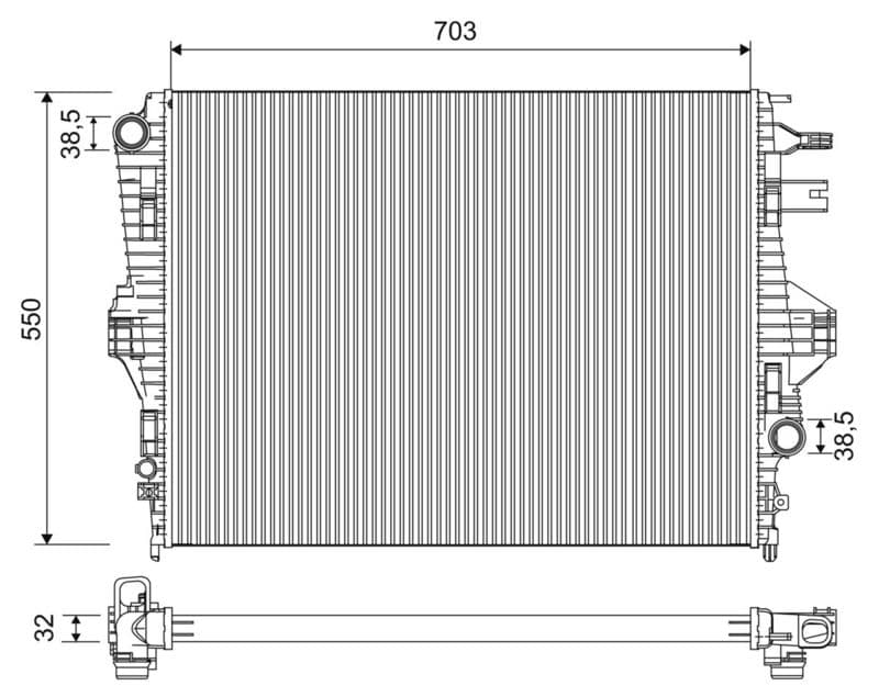 Radiator, racire motor VALEO 701225
