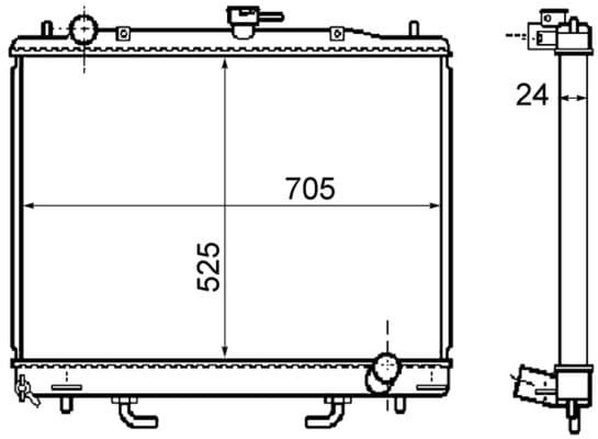 Radiator, racire motor MAHLE BEHR CR 1072 000S