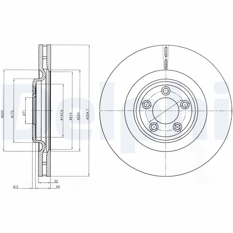 Disc frana DELPHI BG9071C