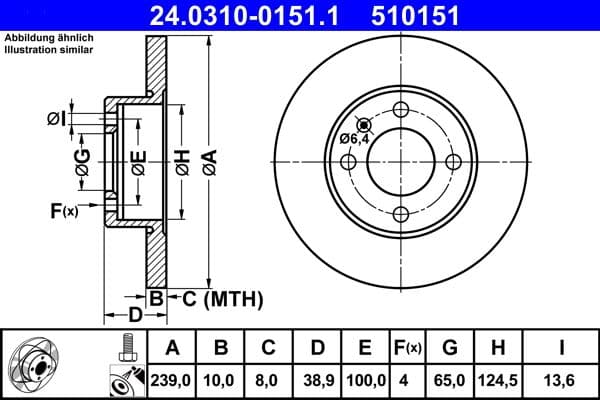Disc frana ATE PowerDisc 24.0310-0151.1