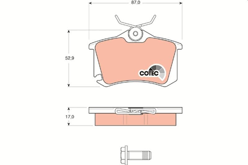 set placute frana,frana disc TRW COTEC GDB1578
