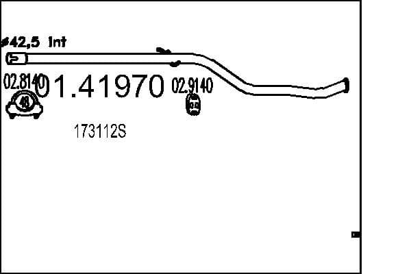 Racord evacuare MTS 01.41970