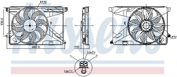 Ventilator, radiator NISSENS 850124