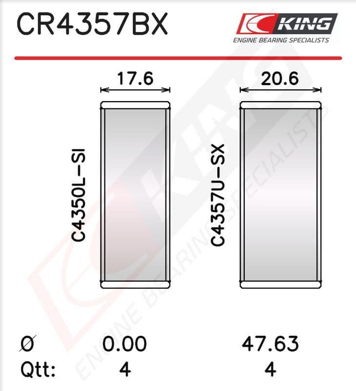 Cuzinet bielă KING CR4357BX