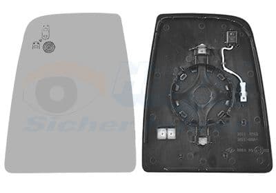 Sticla oglinda, oglinda retrovizoare exterioara VAN WEZEL * HAGUS * 1992835