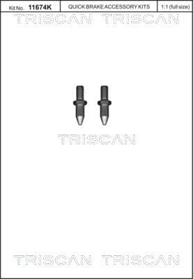 Set surub, disc frana TRISCAN 8105 116015