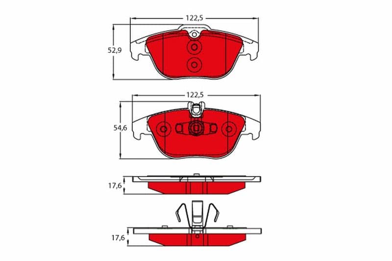 set placute frana,frana disc TRW DTEC COTEC GDB2051DTE