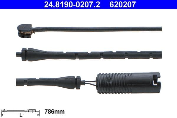 senzor de avertizare,uzura placute de frana ATE 24.8190-0207.2