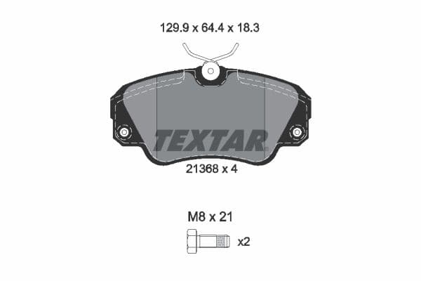 set placute frana,frana disc TEXTAR Q+ 2136801