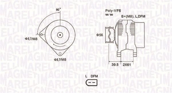 Generator / Alternator MAGNETI MARELLI 063731912010