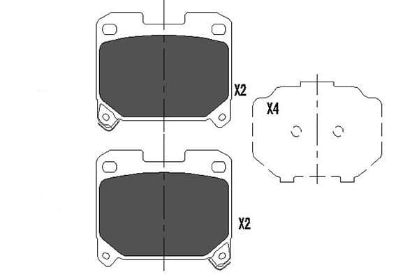 set placute frana,frana disc KAVO PARTS KBP-9063
