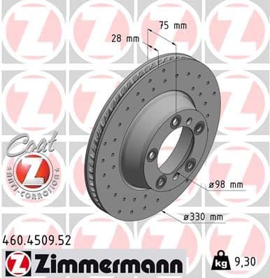Disc frana ZIMMERMANN SPORT Z 460.4509.52