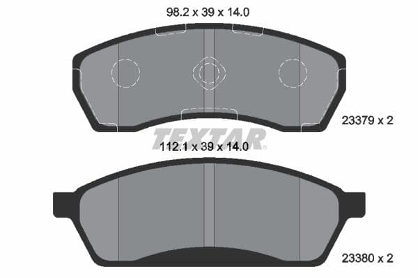 set placute frana,frana disc TEXTAR 2337901