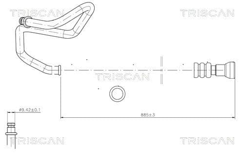 Furtun hidraulic, sistem de directie TRISCAN 8516 16024